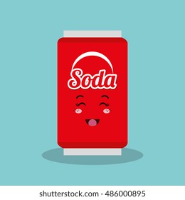 cartoon beverage drink design isolated