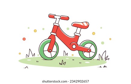 Cartoon Bicycle Children's Illustrations and Vector Poster Design