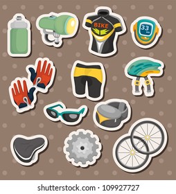 cartoon bicycle equipment stickers