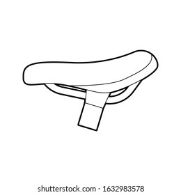 Cartoon Bicycle Saddle Icon Vector