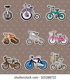 cartoon Bicycle stickers