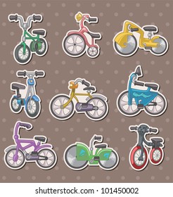 cartoon Bicycle stickers
