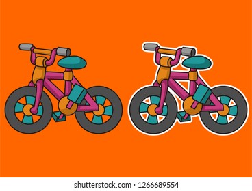 cartoon bicycle vector