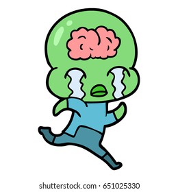 caricatura de un gran alien