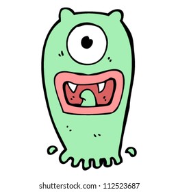 cartoon big eye monster