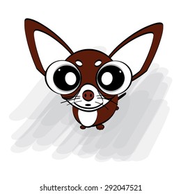 Cartoon big eyes Chihuahua.