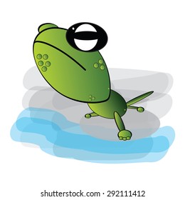 Cartoon big eyes Lizard.