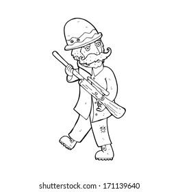 cartoon big game hunter