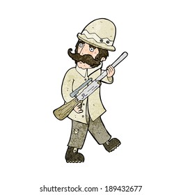 cazador de juegos grandes de dibujos animados