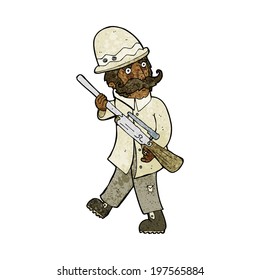 cazador de juegos grandes de dibujos animados