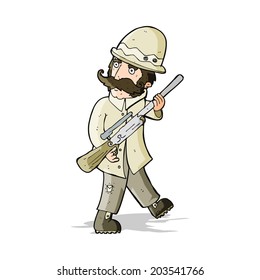 cazador de juegos grandes de dibujos animados