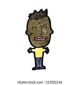 cartoon big head man