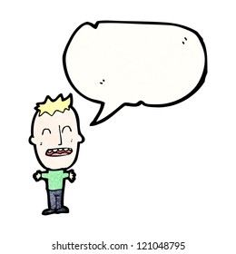 cartoon big head man