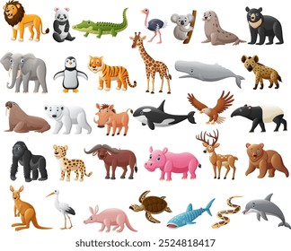 Cartoon big set of animals