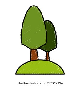 cartoon big tree