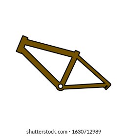 Cartoon Bike Frame Icon Vector