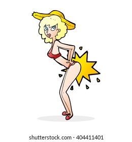 cartoon bikini pin up woman