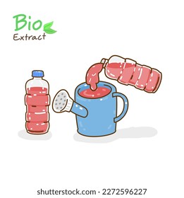 Cartoon Bio Extract water vector
