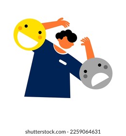 Caricatura de la condición bipolar del ser humano.