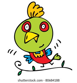 pájaro caricaturista