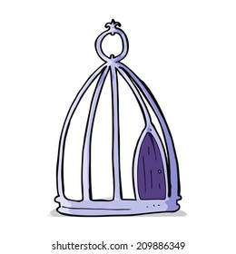 jaula de pájaro de dibujos animados