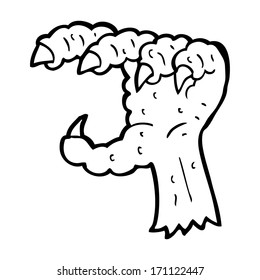 cartoon bird claw