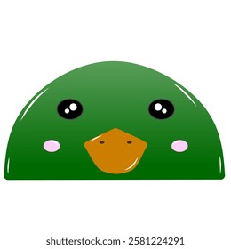 cartoon bird. cute mallard duck vector, cartoon duck face, drawing duck face easy and simple full color