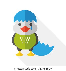 cartoon bird flat icon