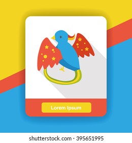 cartoon bird flat icon