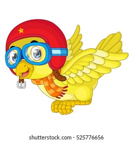 cartoon bird flying