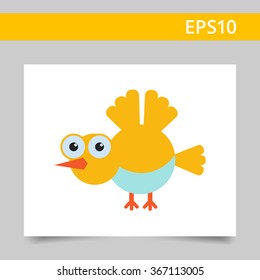 Cartoon bird icon