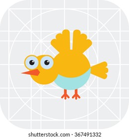 Cartoon bird icon