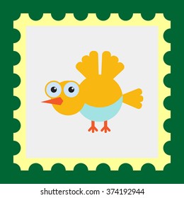 Cartoon bird icon