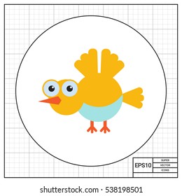 Cartoon bird icon