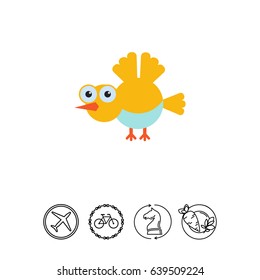 Cartoon bird icon
