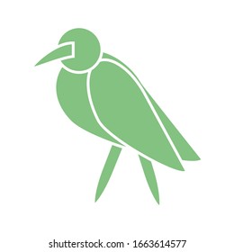 cartoon bird icon over white background, silhouette style, vector illustration