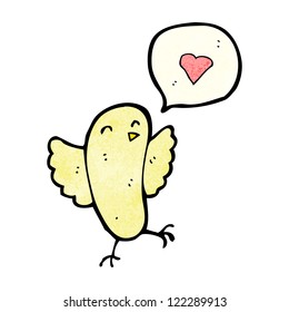 cartoon bird in love