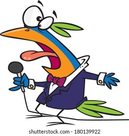 cartoon bird singing