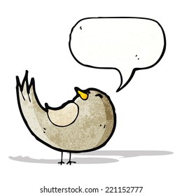 Cartoon-Vogel singt