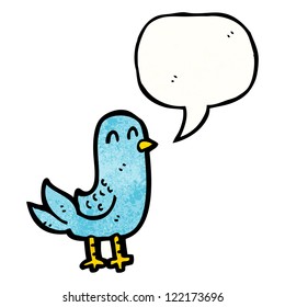 cartoon bird with speech bubble