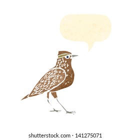 Cartoon-Vogel mit Sprachblase