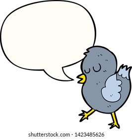 cartoon bird with speech bubble