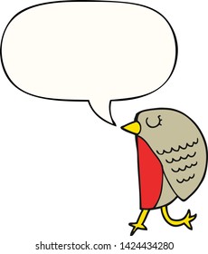 Cartoon-Vogel mit Sprachblase