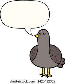cartoon bird with speech bubble