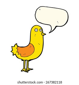 Cartoon-Vogel mit Sprachblase