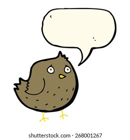 cartoon bird with speech bubble