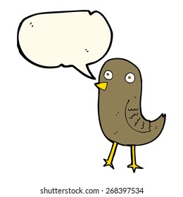 Cartoon-Vogel mit Sprachblase