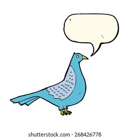 cartoon bird with speech bubble