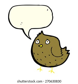 cartoon bird with speech bubble