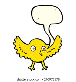 cartoon bird with speech bubble